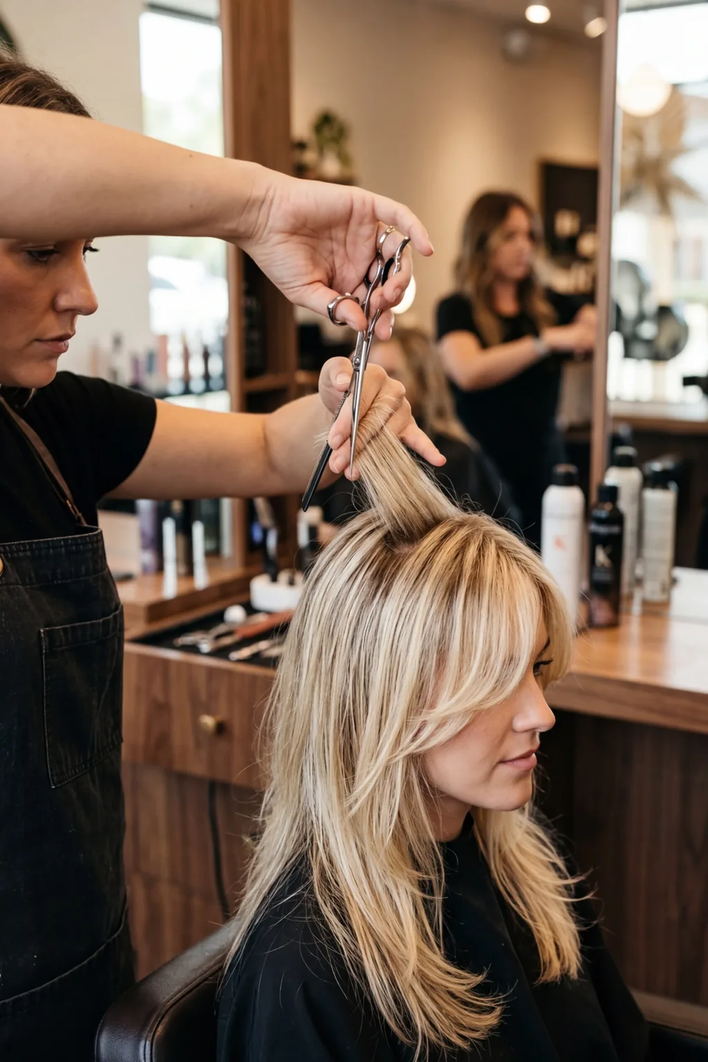 curtain bangs — cut perfect curtain bangs home step by step Q005 5401 3